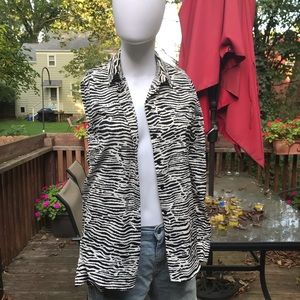 Zebra Stripe Button Down